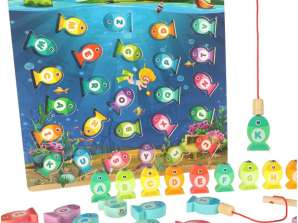 Pesca al pesce in legno con calamita montessori