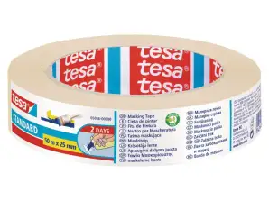 Maskeringstejp standard 4 dagar 50m:25mm beige