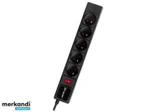 Сетевой фильтр TRACER PowerGear 1.5 м Черный 5 розеток
