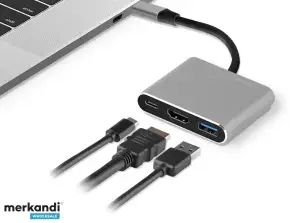 ADAPTER TRACER A 1. USB C. HDMI 4K. USB 3.0. PDW 100W
