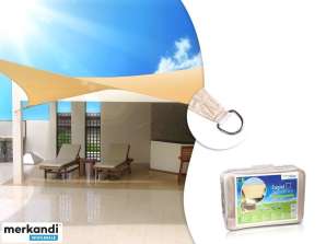 Telo da sole da giardino in poliestere UV 3 6m quadrato GreenBlue GB503 crema