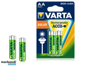 1x Accumulateur R 06 AA 800mAh NiMH Varta solar