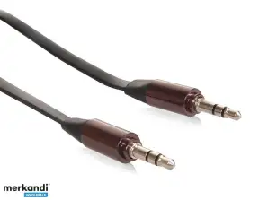 Cavo Maclean Jack 3.5mm Piatto Connettore Metallico 2m Nero MCTV 695 B