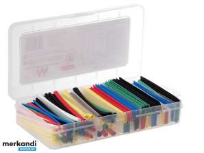 Set krimpbuizen Maclean 7 kleuren lengte 95mm breedte 2mm 4mm 6mm 8mm 10mm 12mm 196 stuks MCTV 679