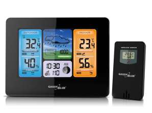 Wireless Weather Station GreenBlue Colorful WiFi Moon Phases GB522
