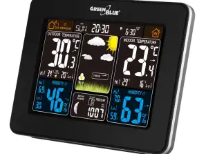 GreenBlue Wireless Weather Station Color with DCF System Moon Phases GB523