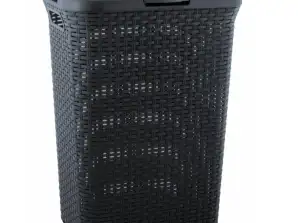 Curver Natural Style 60L Wäschekorb DarkSz