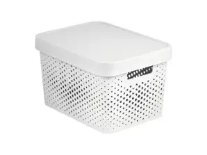 Recipiente de rede com tampa Infinity 17L branco