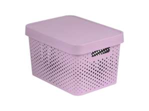Перфорований контейнер з кришкою Infinity 17L рожевий