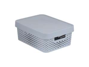 Contenitore a rete con coperchio Infinity 11L grigio