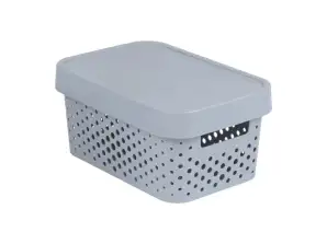 Contenedor vazado com tampa Infinity 4.5L cinza