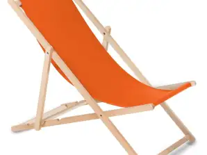 Klassischer Buchenliegestuhl GreenBlue GB183 orange