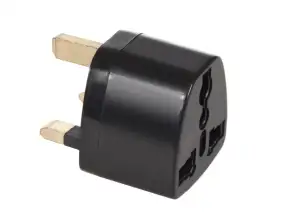 Adattatore da presa EU a spina UK Maclean nero MCE154