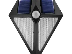 Aurinkoenergialla toimiva LED-lamppu Maclean seinälle asennettuna liiketunnistimella 6 LED 2x solar MCE168
