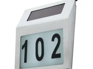 Lampe solaire LED Maclean avec numéro de maison MCE172