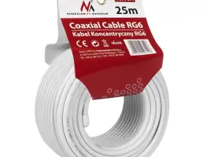 Câble coaxial antenne/satellite Maclean 1.0CCS RG6 25M MCTV 574