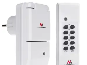 Steckdose mit Fernbedienung Maclean. Außenbereich. Batterie für Fernbedienung. MCE158