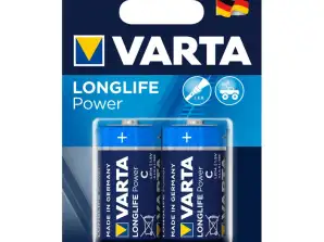 2x Batteri R 14 LR14 C 1 5V alkalisk Varta longlife blister