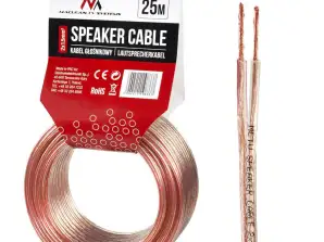Lautsprecher Kabel transparent PVC Maclean 2 1.5mm2 / 48 0.20 CCA 3 5 7 0mm 25m MCTV 510