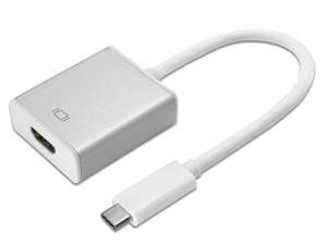 USB Type C -adapteri Maclean HDMI 1080p 4k 30Hz HDCP 2.2 Metallikotelo MCTV 841