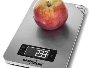 Balance de cuisine numérique avec minuterie GreenBlue GB170 min 1g max 5000g
