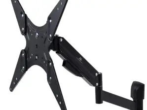 Support TV Maclean pour téléviseur ou moniteur, ressort à gaz, 2 bras, réglage de la hauteur 25 cm, 32