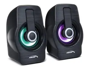 Audiocore 6W USB Mustat Tietokonekaiuttimet AC855 B