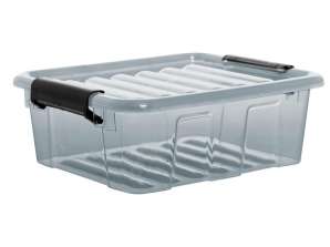 Recipiente com tampa Plast Team Home Box 1 6L transparente cinza