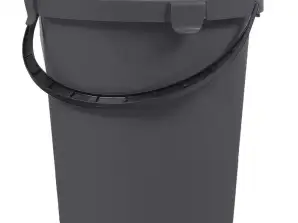 Seau avec couvercle Plast Team Berry 5L gris foncé