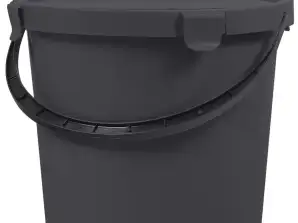 Seau avec couvercle Plast Team Berry 10L gris foncé