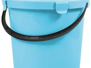 Seau avec couvercle Plast Team Berry 10L bleu clair