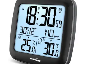 Station météo sans fil GreenBlue avec système DCF. calendrier. alarme. GB542