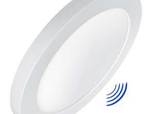 Panneau plafonnier LED 7en1 encastré et en saillie ultra fin 30W 3 couleurs WW NW CW Led4U LD142 avec capteur micro-ondes intégré