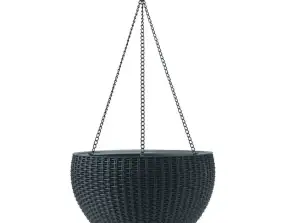 Maceta Colgante Keter Sphere Planter antracita