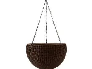 Maceta colgante Keter Sphere Planter marrón