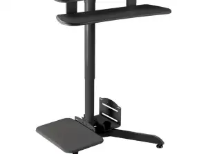 Höhenverstellbarer Schreibtisch Maclean Gasdruckfeder für stehende und sitzende Arbeit max Höhe 109cm MC 848