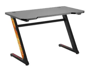 Schwarzer Gaming-Schreibtisch NanoRS RS120 50kg max. Höhe 750mm