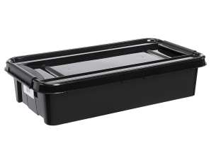 Conteneur avec couvercle sous le lit PlastTeam ProBox Recycle QR 31L noir