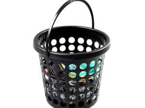 Panier avec 24 épingles Plast Team noir