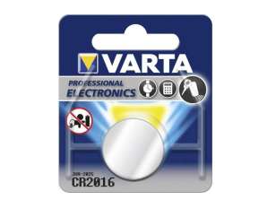 1x Batteri CR 2016 CR2016 3V litium Varta