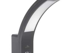 Liiketunnistimella varustettu LED-valo Maclean. PIR-liiketunnistin. Harmaa väri. 10W. IP54. 750lm.