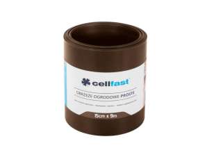 Bordure de jardin simple 15cm x 9m Cellfast marron