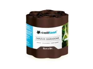Хвилястий садовий бордюр 15 см x 9 м Cellfast коричневий