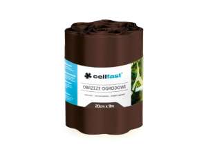 Bordure de jardin ondulée 20cm x 9m Cellfast marron