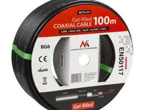Maclean antenna/műholdas koaxiális kábel. zselés. Föld. külső. RG6. 75 Ohm. 100 M. MCTV 477
