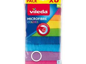 8 Vileda Mikrofibra Colors šluostelių rinkinys