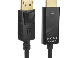 Kabel Display Port DP HDMI Maclean 4K/30Hz 1.8m MCTV 714