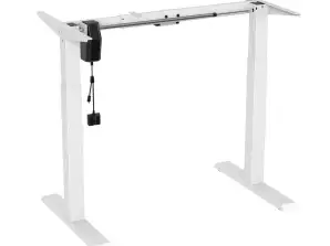 Elektrisch höhenverstellbarer Schreibtisch Ergo Office max. Höhe 123cm max. 70kg ohne Arbeitsplatte für Steh- und Sitzarbeitsplätze weiß ER 403W