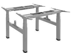 Doppeltes elektrisches Stehpult mit Höhenverstellung Ergo Office max. Höhe 128 cm max. 125 kg x2 ohne Tischplatte für stehendes und sitzendes Arbeiten 2 Teile