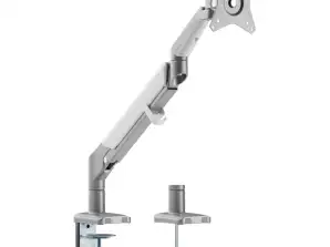 Support de bureau gris pour moniteur Ergo Office avec ressort. 17